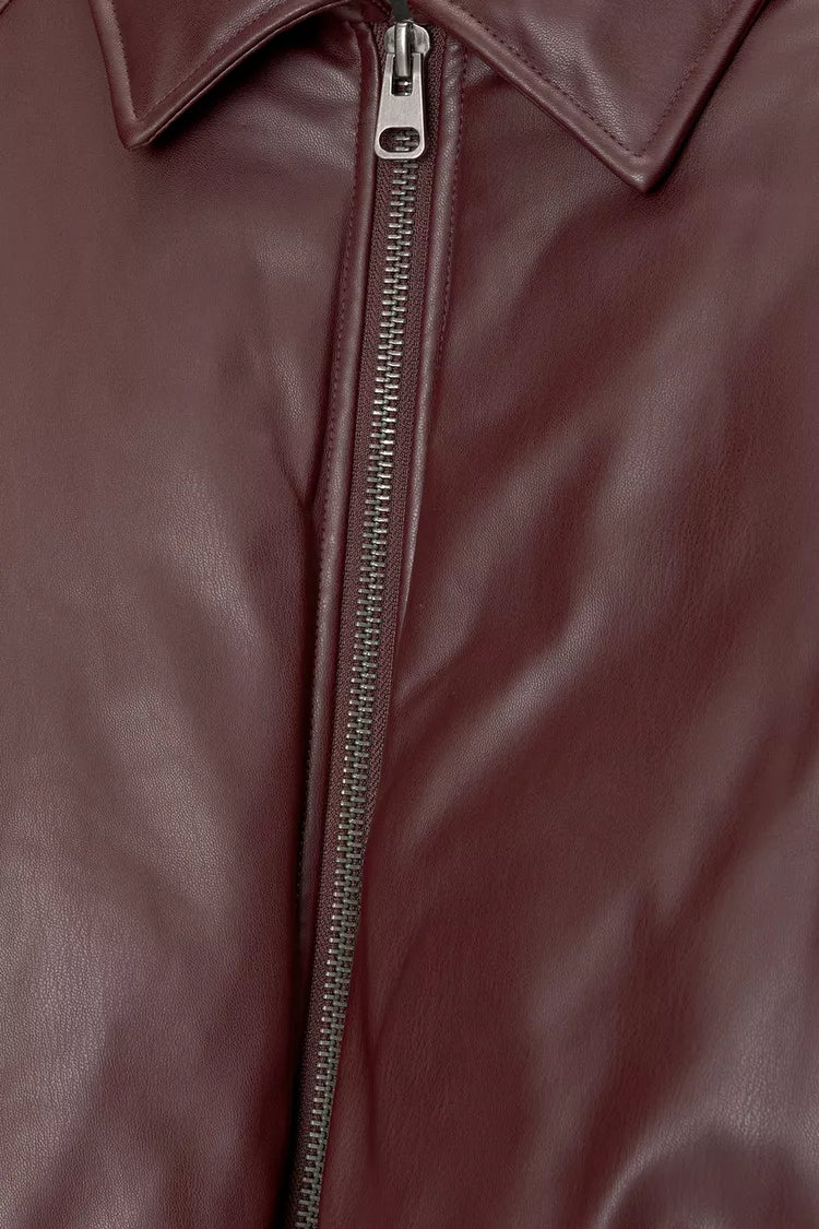 Burgundy Bomber Jacket