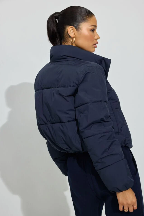 Navy Mini Puffer Jacket